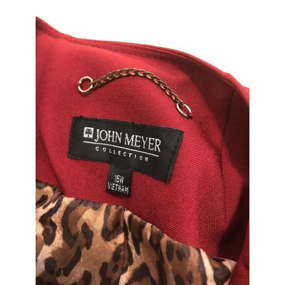 John Meyer Women Plus Jacket 16W Long Sleeve Lined Clueless Preppy Office Siren - Picture 8 of 11